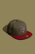 NEW ERA “93 TILL" OAKLAND A'S FITTED HAT (OLIVE/RED)f