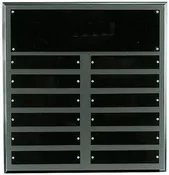 12" x 12.5" Charcoal Perpetual Plaque with 12 Black & Silver Nameplates