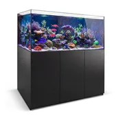 220 Gallon Coral Reef Aquarium Ultra Clear Glass Tank & Built in Sump All Black