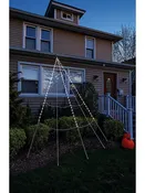 12 Foot White Light Up LED Spider Web Yard Decoration