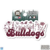 3.5" Floral Bulldogs Sticker