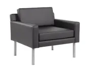 Boss Black Antimicrobial Vinyl Lounge Chair — Kalico