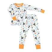A Little Bit Batty Long Pajamas - Blue
