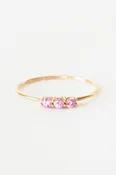 14k 3S Pink Sapphire Ring