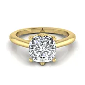1.5 Carat Cushion Six Prong Lab Grown Diamond Solitaire Engagement Ring
