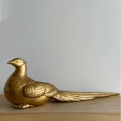 Gold Glazed Pheasant Planter — Kimberly Rider Interiors
