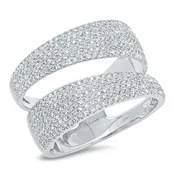 0.81ct 14k White Gold Diamond Pave Lady’s Ring