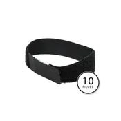 10-pack Black Alesis Hook & Loop Cable Tie Down Straps