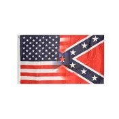 3 ft x 5 ft American & Rebel Combo Flag