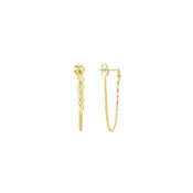50/50 Curb Chain Front-to-Back Earrings