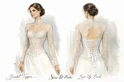 Chantilly Lace Corset Bridal Topper T001 | Sira D’ Pion |