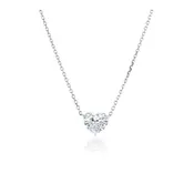 1.50 ESI2 Heart Brilliant Cut Diamond Solitaire Necklace