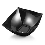 128 oz Black Wave Square Bowls