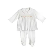 Baby Girls Handmade Floral Bodysuit – Organic Pima Cotton