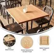FS2430 Solid Wood Table Top Only in Natural