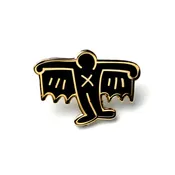 Bat Demon Pin - Black and Gold