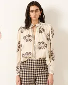 Alix of Bohemia Artemis Java Flower Shirt White