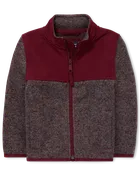 Baby And Toddler Boys Sweater Fleece Trail Jacket - Blue