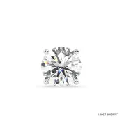18KW Four Prong Basket Diamond Stud Earrings
