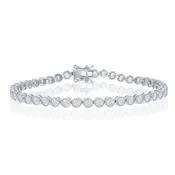 Sterling Silver, 4mm Round CZ Tennis Bracelet