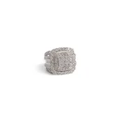 10K White Gold Diamond Cluster Ring  5ct Size 7.25 — Avior Jewelry