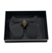 Black Rosé Crystal Bow Tie