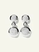 BOUTON 2 Cabochons Ohrringe mit Diamant Pavé und Diamanten
