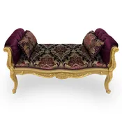 Antique Finish Bench Gold Leaf