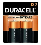 Duracell MN1300 D Size 1.5 Volt Alkaline Batteries - 2 Pack