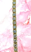 10K Gold Diamond Tennis Bracelet 5.00 Ct 45 stone count