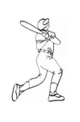 Baseball Player Batting Metal Wall Decor