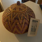 10" African Zulu Ceremonial Basket w/ Lid, Ukhamba --SP