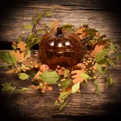 Amber Pumpkin Storage Jar