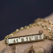 14K Yellow Gold Nantucket Coordinates Bracelet - 7"