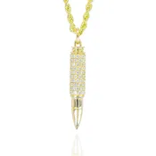 3D Diamond Bullet Pendant
