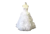 Strapless Satin and Organza Tulle Ballgown