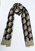600-080  "Cotton Scarf" - Hand Block Printed