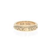 10K Gold Fuck You Stackable Ring