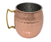 16 oz Copper Clad Moscow Mule Mug Hammered