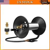 Heavy Duty Pressure Washer Hose Reel 3/8″ Steel 4000 PSI with Hand Crank for High Pressure Washers