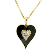Black Onyx and Diamond Necklace