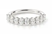 14kt White Gold 1.17ct Round Lab Diamond Band