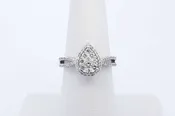 0.17cttw Diamond 10k White Gold Ring 3.5 Grams Size 6.5 Eb0626oxzde