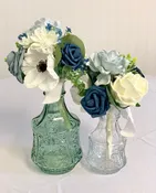 Blue Cream and White Bouquets — Seven Paths Manor