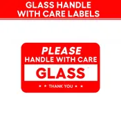 Glass Handle With Care Labels