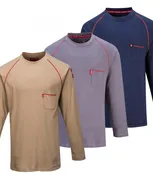 FR01 Fire Resistant Long Sleeve T-shirt  - Portwest