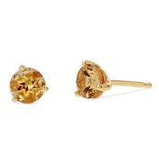14 Karat Natural Citrine Stud Earrings