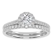 10K 0.50CT Certified Lab-Grown  Diamond Bridal Set 67941