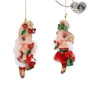Goodwill Kissing fish ornament Christmas couture seahorse set of 2
