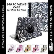 360 Rotating Case for iPad 9.7 Inch 2018 2017/ iPad Air 2 Case -360-Degree Rotating Stand Protective Cover Smart Case with Auto Sleep/Wake iPad 5th/6th Gen (Multi Little Flower Design Case)